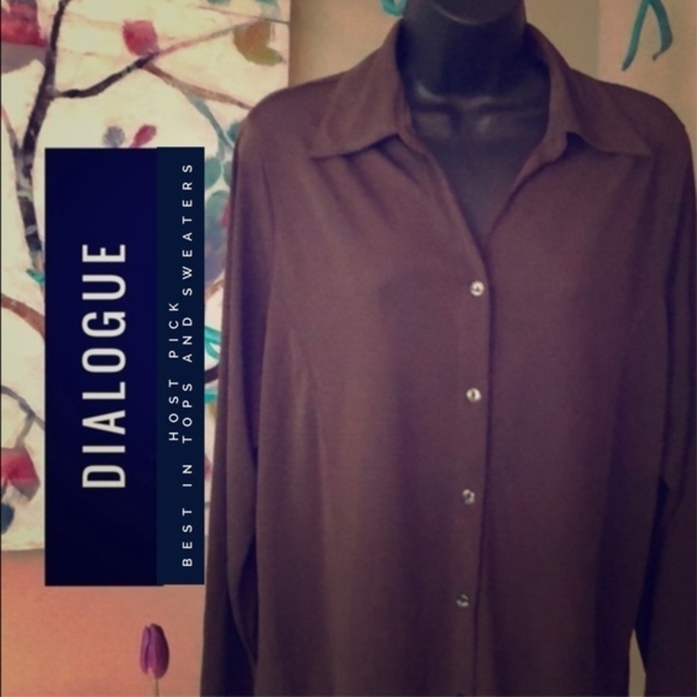 Dialogue, M, button-down shirt